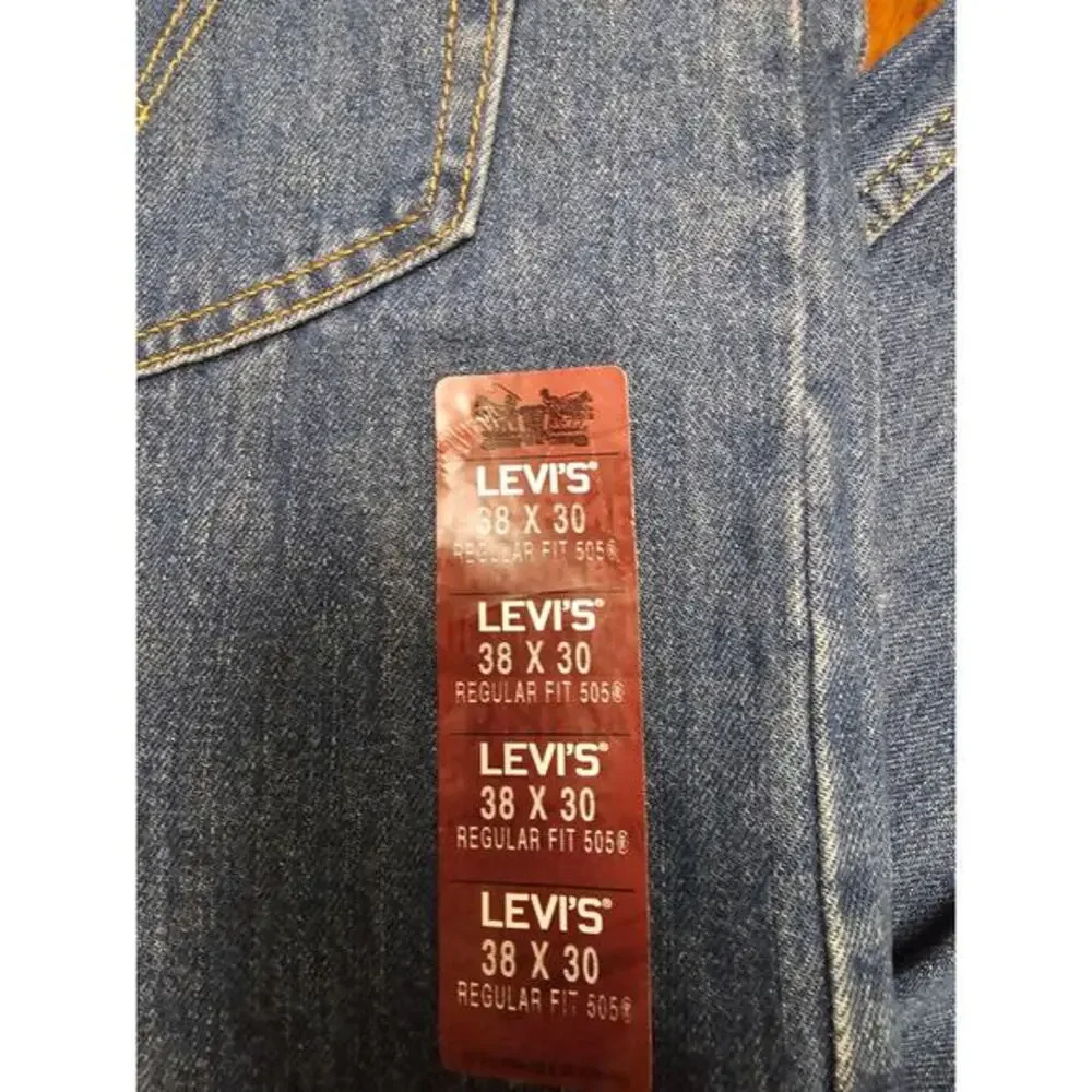 VINTAGE 2006 LEVIS 505 DENIM JEANS‎ REGULAR FIT 38X30 NEW WITH TAGS